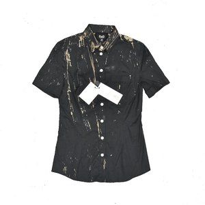 NEW Dolce & Gabbana Womens Shirt! E 42, US 4 Modern Abstract Design Stretch